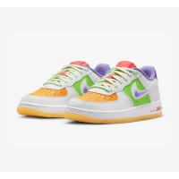 Nike Air Force 1 Low GS FD1036-100 - Lebendige mehrfarbige Sneaker mit transparentem Swoosh für auffälligen Streetwear-Stil