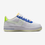 Nike Air Force 1 Low 'Player One' GS - White Sneakers with Neon and Blue Accents for a Retro Look