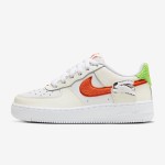 Nike Air Force 1 Low 'Year of the Rabbit' GS - Cream Sneakers with Orange Swoosh and Rabbit Details