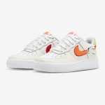 Nike Air Force 1 Low 'Year of the Rabbit' GS - Cream Sneakers with Orange Swoosh and Rabbit Details