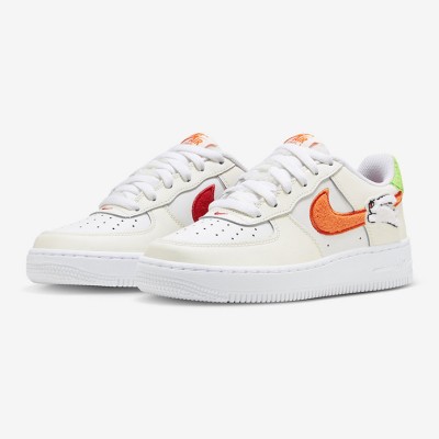 Nike Air Force 1 Low 'Year of the Rabbit' GS - Cream Sneakers with Orange Swoosh & Rabbit Details for a Festive Look | FD9912-181