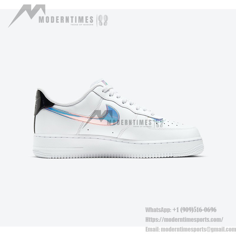 Nike Air Force 1 Low "Have A Good Game" DC0710-191 White Sneakers with Iridescent Overlays and Glow-in-the-Dark Details