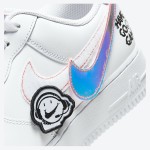 Nike Air Force 1 Low "Have A Good Game" DC0710-191 White Sneakers with Iridescent Overlays and Glow-in-the-Dark Details