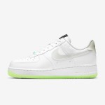 Nike Air Force 1 Low 'Have A Nike Day' - White Sneakers with Translucent Swoosh and Neon Green Sole