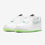 Nike Air Force 1 Low 'Have A Nike Day' - White Sneakers with Translucent Swoosh and Neon Green Sole