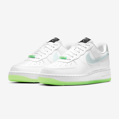 Nike Air Force 1 Low 'Have A Nike Day' - White Sneakers with Translucent Swoosh & Neon Green Sole for a Fresh Look | CT3228-100