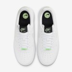 Nike Air Force 1 Low 'Have A Nike Day' - White Sneakers with Translucent Swoosh and Neon Green Sole