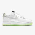 Nike Air Force 1 Low 'Have A Nike Day' - White Sneakers with Translucent Swoosh and Neon Green Sole