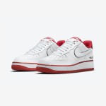 Nike Air Force 1 Low 'Hello' - White Sneakers with Red Accents and Hello Branding