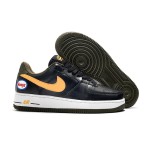 Nike Air Force 1 Low "Hoops" black sneakers with yellow Swoosh and basketball-inspired design