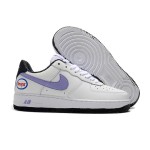 Nike Air Force 1 Low 'Hoops' - White Sneakers with Purple Swoosh & Basketball-Inspired Design