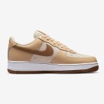 Nike Air Force 1 Low "Inspected By Swoosh" Beige Sneakers with Brown Swoosh