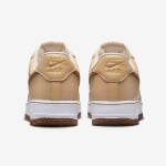 Nike Air Force 1 Low "Inspected By Swoosh" Beige Sneakers with Brown Swoosh