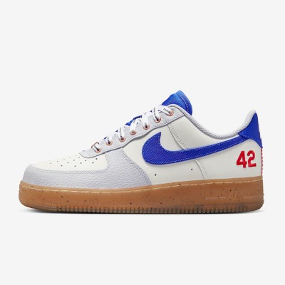 Nike Air Force 1 Low "Jackie Robinson" - White & Blue Sneakers with Red 42 Detail for a Classic Look | FN1868-100