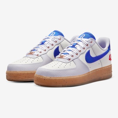 Nike Air Force 1 Low "Jackie Robinson" - White & Blue Sneakers with Red 42 Detail for a Classic Look | FN1868-100