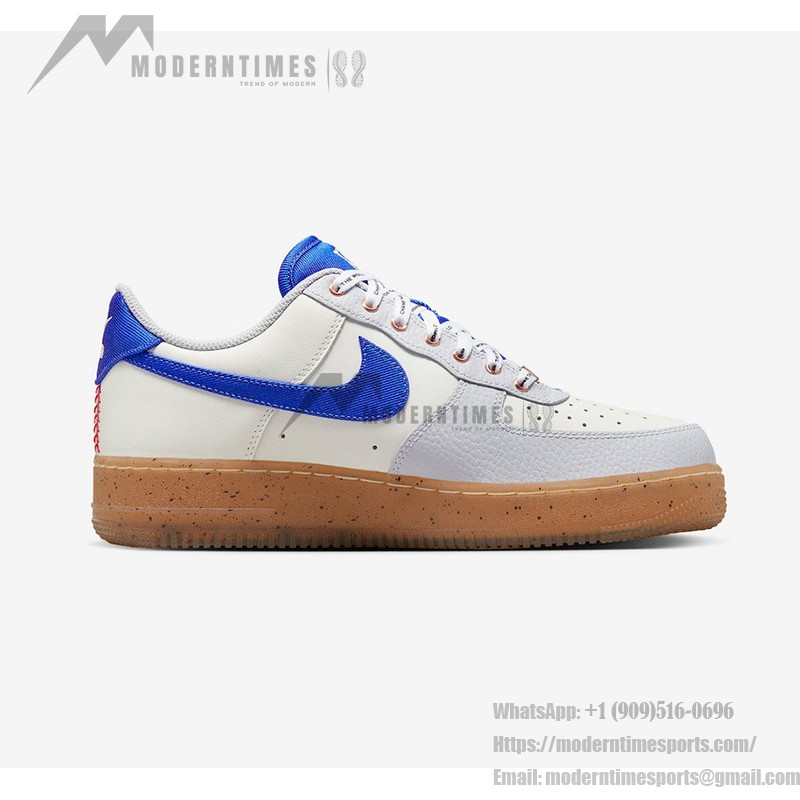 Nike Air Force 1 Low "Jackie Robinson" - White and Blue Sneakers with Red 42 Detail