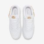 Nike Air Force 1 Low LX 'Lucky Charms' DD1525-100 - Premium white sneakers with gold chain and charm details