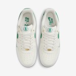 Nike Air Force 1 Low 'Malachite' Cream Sneakers with Green Accents