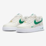 Nike Air Force 1 Low 'Malachite' Cream Sneakers with Green Accents