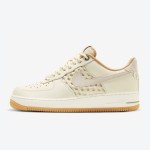 Nike Air Force 1 Low "NAI-KE" FN0369-101 - Cream Leather with Woven Panels