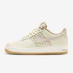 Nike Air Force 1 Low "NAI-KE" FN0369-101 - Cream and Natural Leather Woven Sneaker