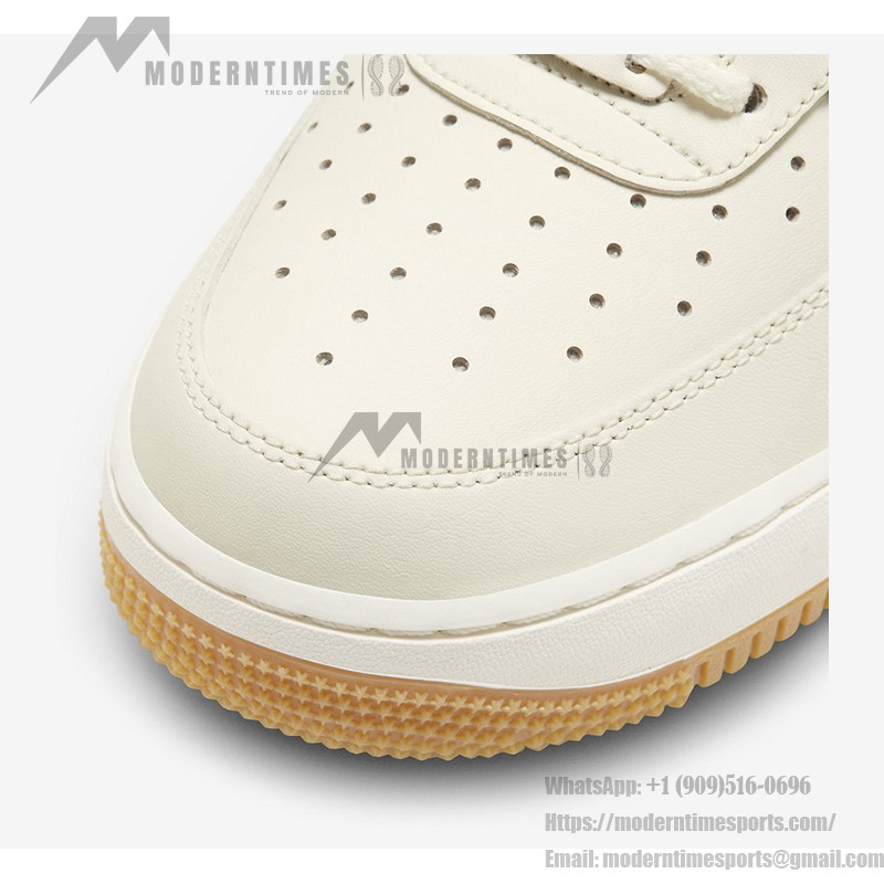 Nike Air Force 1 Low "NAI-KE" FN0369-101 - Cream and Natural Leather Woven Sneaker