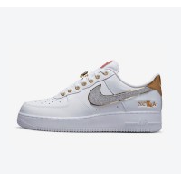 Nike Air Force 1 Low "NOLA" DZ5425-100 - Glittering Silver Swoosh & Gold Accents | A Tribute to New Orleans