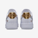 Nike Air Force 1 Low "NOLA" DZ5425-100 - White and Gold Sneakers with Glitter Swoosh