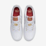 Nike Air Force 1 Low "NOLA" DZ5425-100 - White and Gold Sneakers with Glitter Swoosh