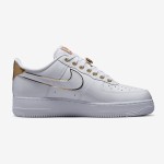 Nike Air Force 1 Low "NOLA" DZ5425-100 - White and Gold Sneakers with Glitter Swoosh