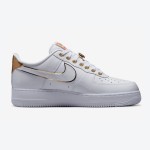 Nike Air Force 1 Low "NOLA" DZ5425-100 - White leather with glittering silver Swoosh and gold accents