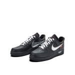 Nike Air Force 1 Low OFF-WHITE "MoMA" AV5210-001 - Black Sneakers with Metallic Swoosh