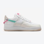 Nike Air Force 1 Low "Pink Bling" DX6061-111 - White Leather with Pink Chain and Accents