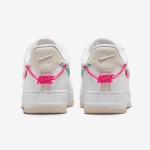 Nike Air Force 1 Low "Pink Bling" DX6061-111 - White Leather with Pink Chain and Accents