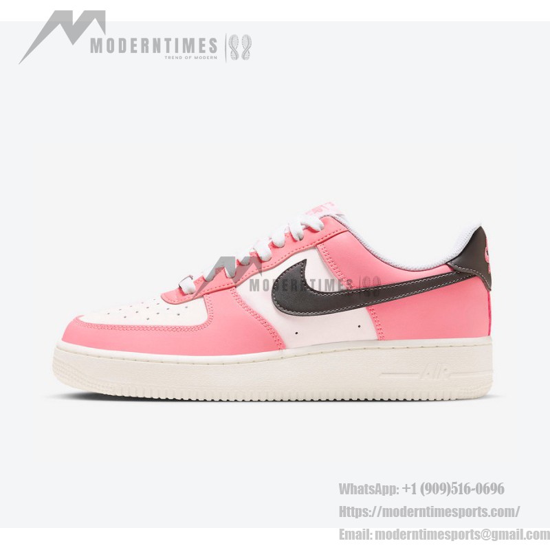 Nike Air Force 1 Low "Pink Foam" FQ6850-621 - Pink Leather with Black Swoosh