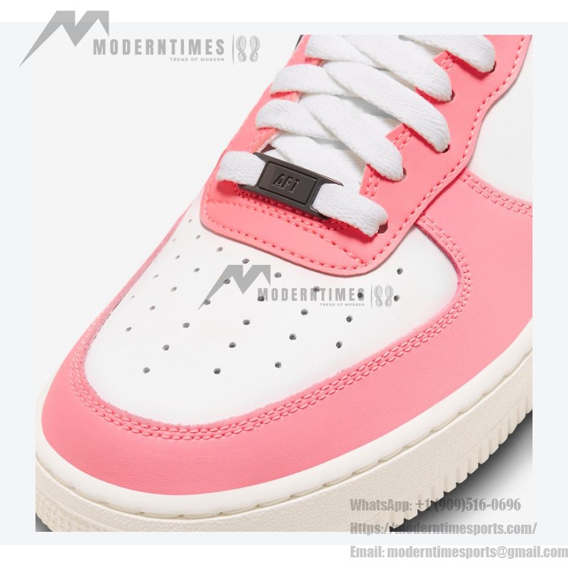 Nike Air Force 1 Low "Pink Foam" FQ6850-621 - Pink Leather with Black Swoosh