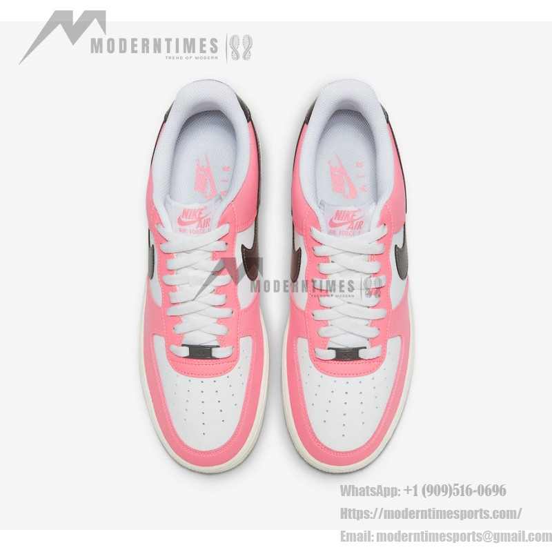 Nike Air Force 1 Low "Pink Foam" FQ6850-621 - Pink Leather with Black Swoosh