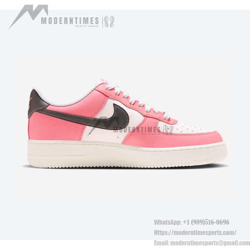 Nike Air Force 1 Low "Pink Foam" FQ6850-621 - Pink Leather with Black Swoosh