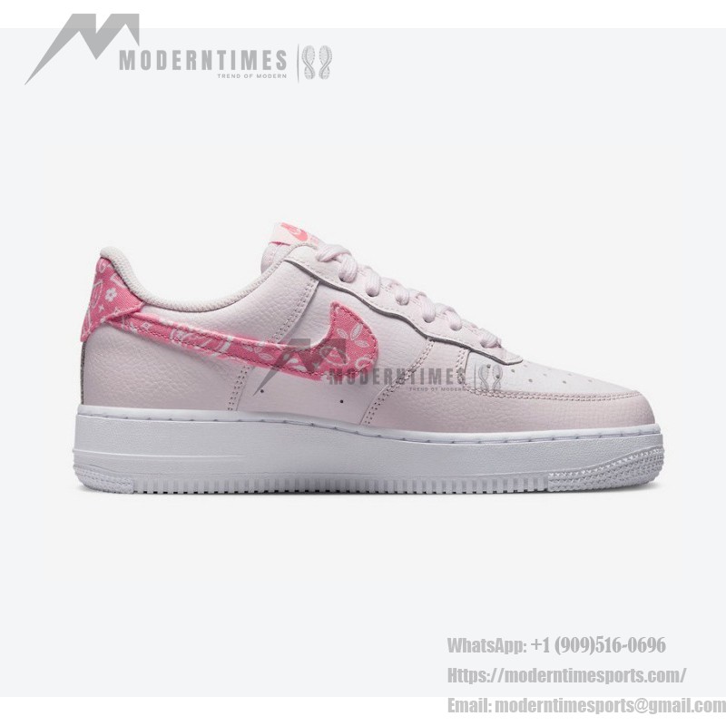 Nike Air Force 1 Low "Pink Paisley" FD1448-664 - Soft Pink Leather with Paisley Swoosh