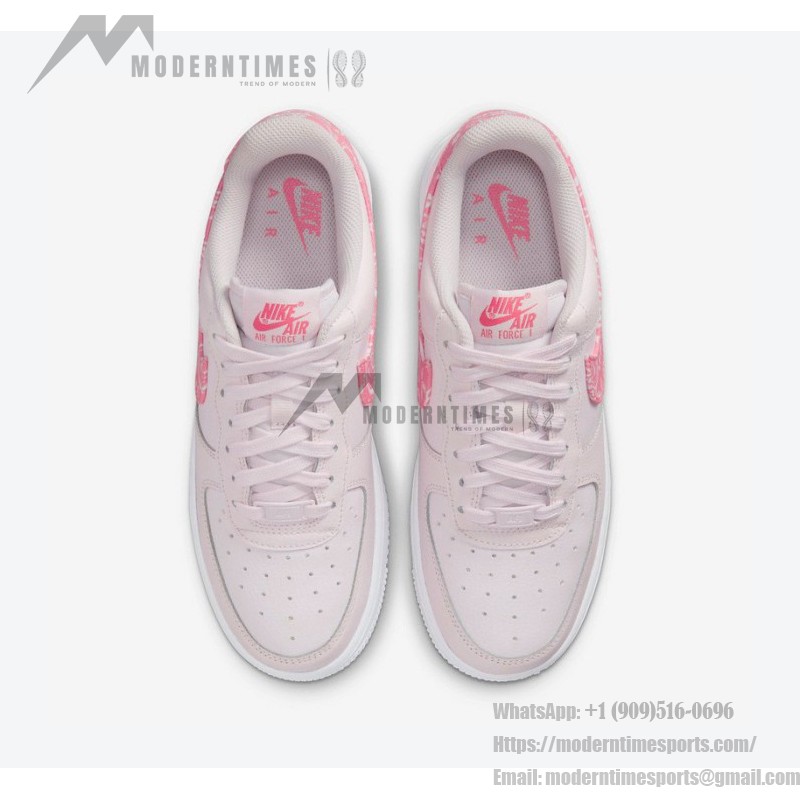 Nike Air Force 1 Low "Pink Paisley" FD1448-664 - Soft Pink Leather with Paisley Swoosh