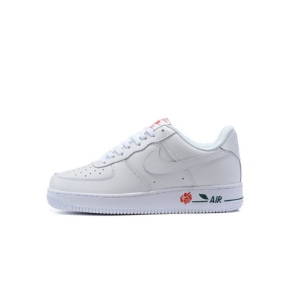 Nike Air Force 1 Low "Rose" CU6312-100 - Minimalist White with Rose Embroidery | A Perfect Blend of Classic and Elegance