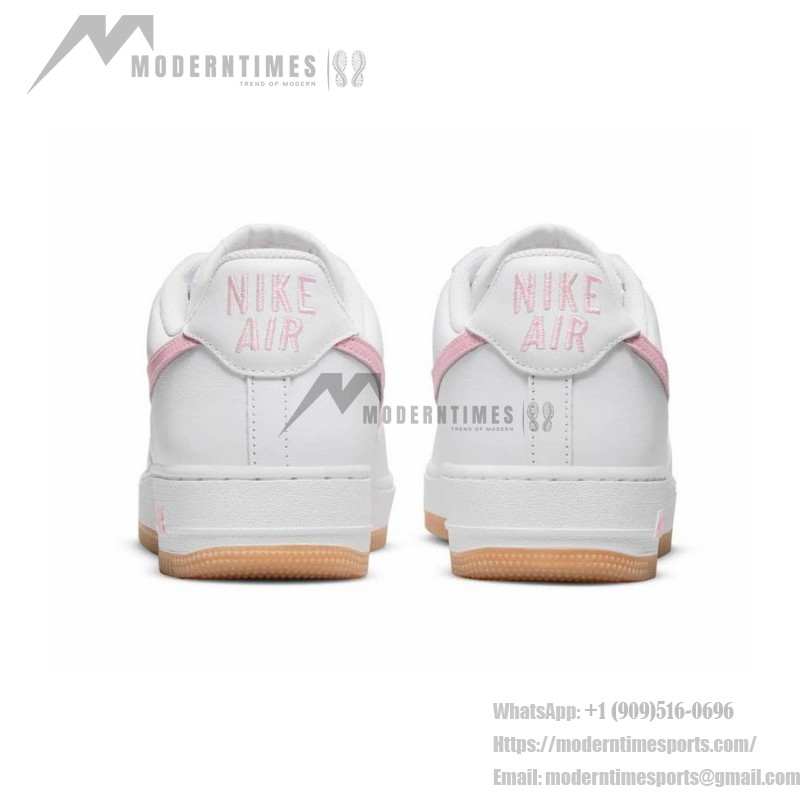 Nike Air Force 1 Low "Since 82" DM0576-101 - White Leather with Pink Swoosh and Gum Outsole