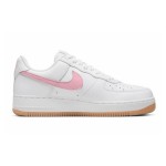 Nike Air Force 1 Low "Since 82" DM0576-101 - White Leather with Pink Swoosh and Gum Outsole