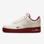 Nike Air Force 1 Low "Team Red" DQ7582-100 - White Sneakers with Burgundy Accents