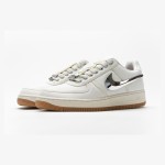 Nike Air Force 1 Low x Travis Scott 'Sail' AQ4211-100 - Sneakers with Detachable Silver Swoosh and Canvas Upper