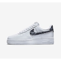 Nike Air Force 1 Low WMNS 'Black Paisley' DH4406-101 - Elegant White Sneakers with Black Paisley Accents for Classic Streetwear Style