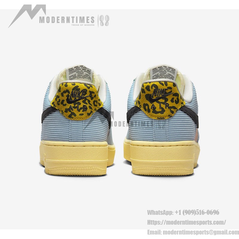 Nike Air Force 1 Low WMNS "Celestine Blue" FJ4591-441 - Patchwork Sneakers with Leopard Print and Floral Accents