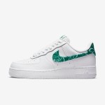 Nike Air Force 1 Low WMNS "Green Paisley" DH4406-102 - White Sneakers with Green Paisley Details