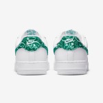 Nike Air Force 1 Low WMNS "Green Paisley" DH4406-102 - White Sneakers with Green Paisley Details