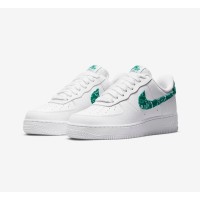 Nike Air Force 1 Low WMNS "Green Paisley" DH4406-102 - White and Green Paisley Accent Sneakers for Women